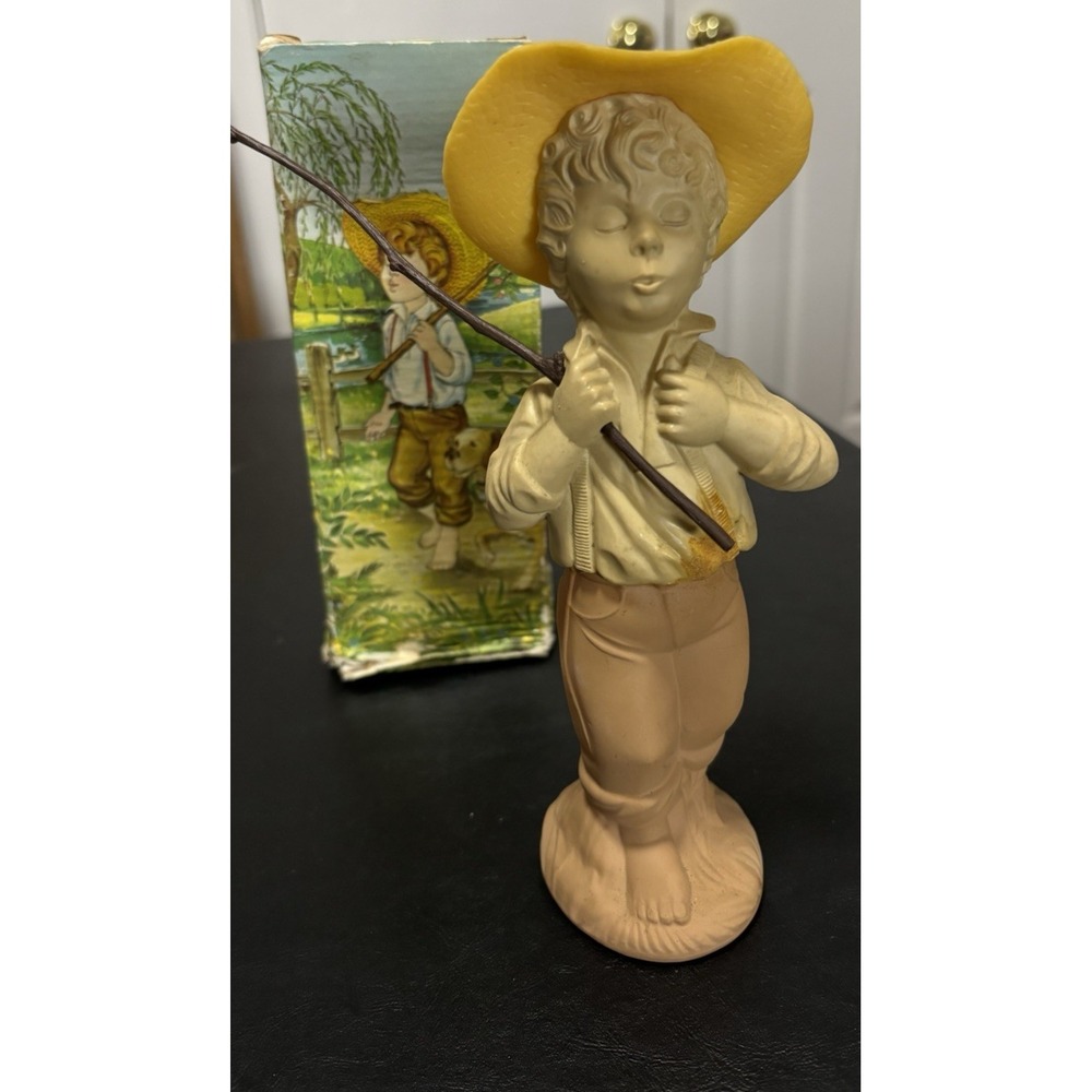 Vintage 1976 Avon Catch-a-Fish Sonnet Cologne Bottle Collector Decanter with Box